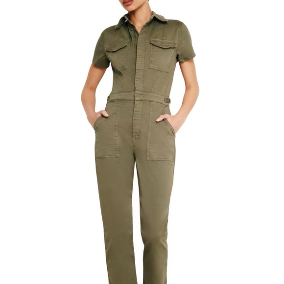 Good American Pants - NWT Good American Fit For Success Fern Green Long Sleeve Crop Jumpsuit
